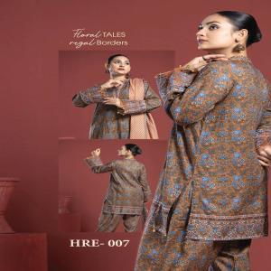 GUL O MURGH Cotton 3pc Printed Dress for Women (Unstitch)